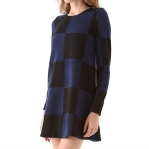 Mark by Mark Jacobs Blue and Black Checkered Dress